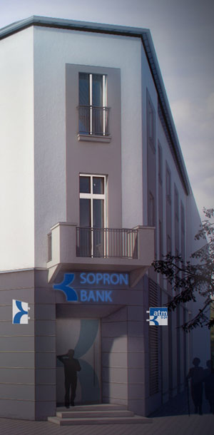 Sopron Bank Burgenland homlokzat felújítás